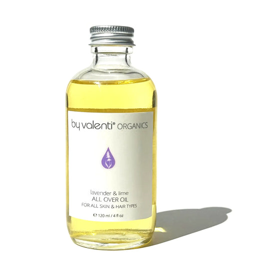 By Valenti Organics Lavender & Lime Body Oil for Healthier, Happier Skin