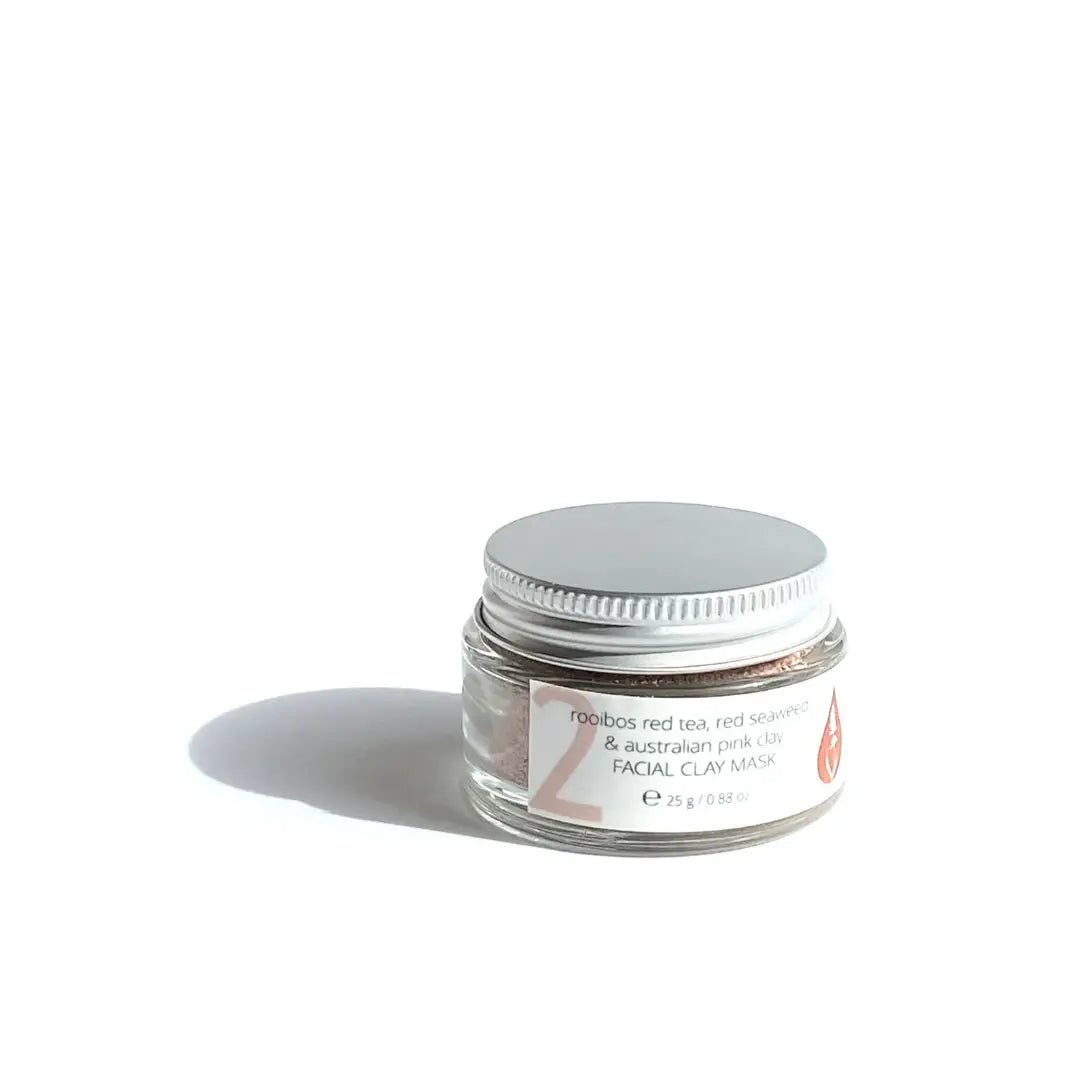 Mascarilla Facial de Té Rojo Rooibos, Alga Roja y Arcilla Rosa Australiana
