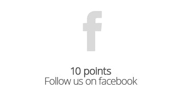 10 Points for Following us on Facebook