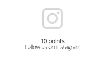 10 Points for Following us on Instagram