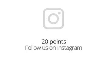 20 Points for Following us on Instagram