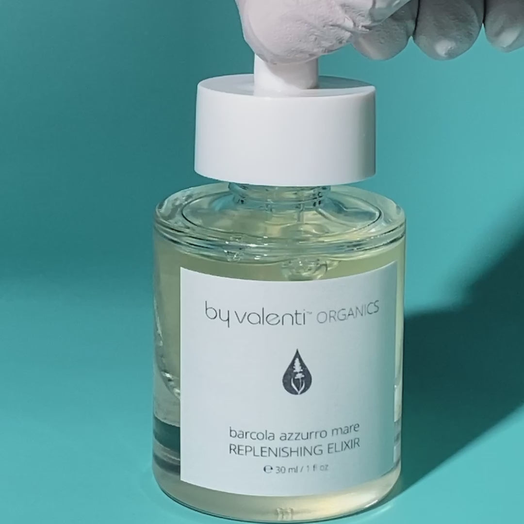Barcola Azzurro Mare Replenishing Elixir with Hyaluronic Acid and NiacinamideBy Valenti Organics Clean Natural Skincare