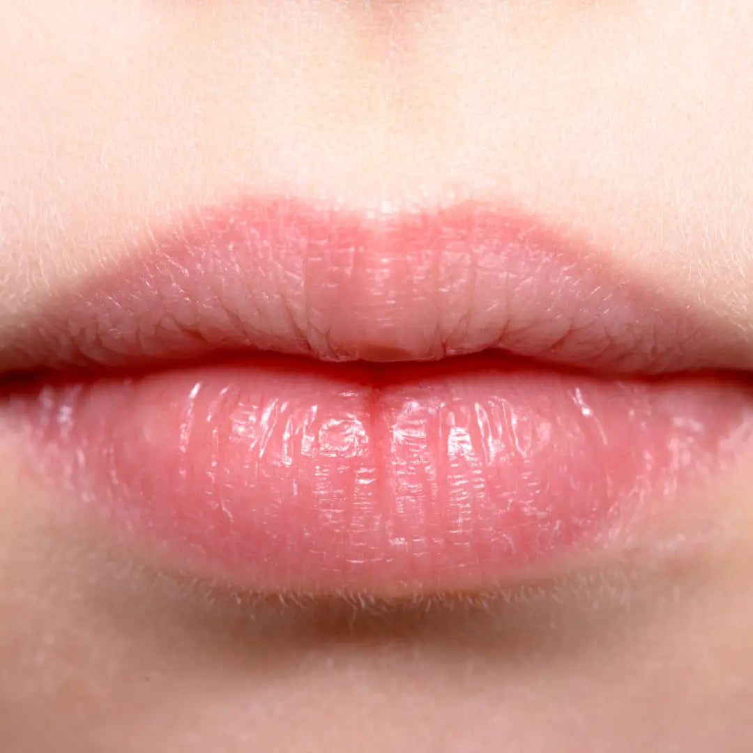 Close-up of a woman's lips with a soft focus