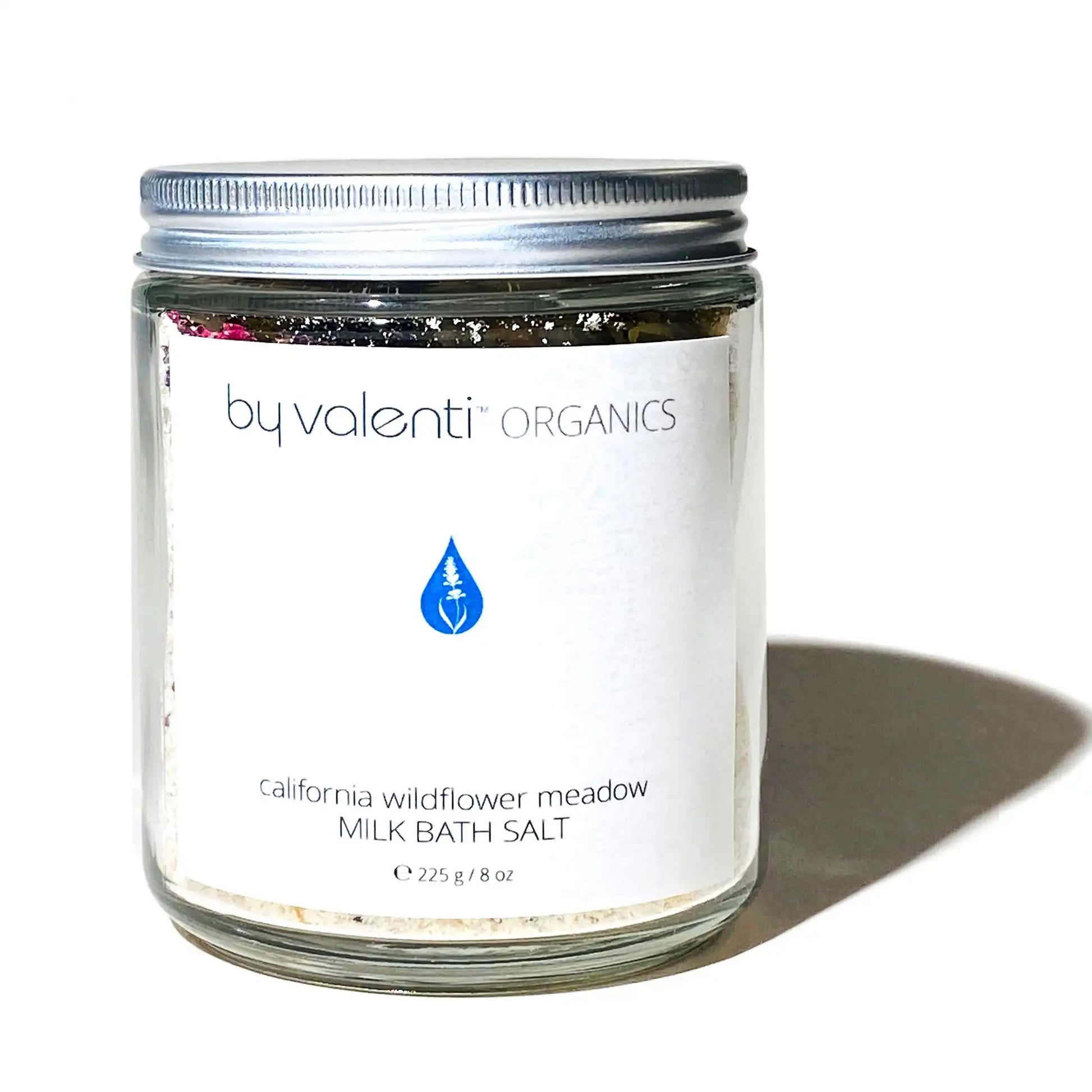 California Wildflower Meadow Milk Bath Salts for Soft Skin By Valenti Organics Natural Skin Care