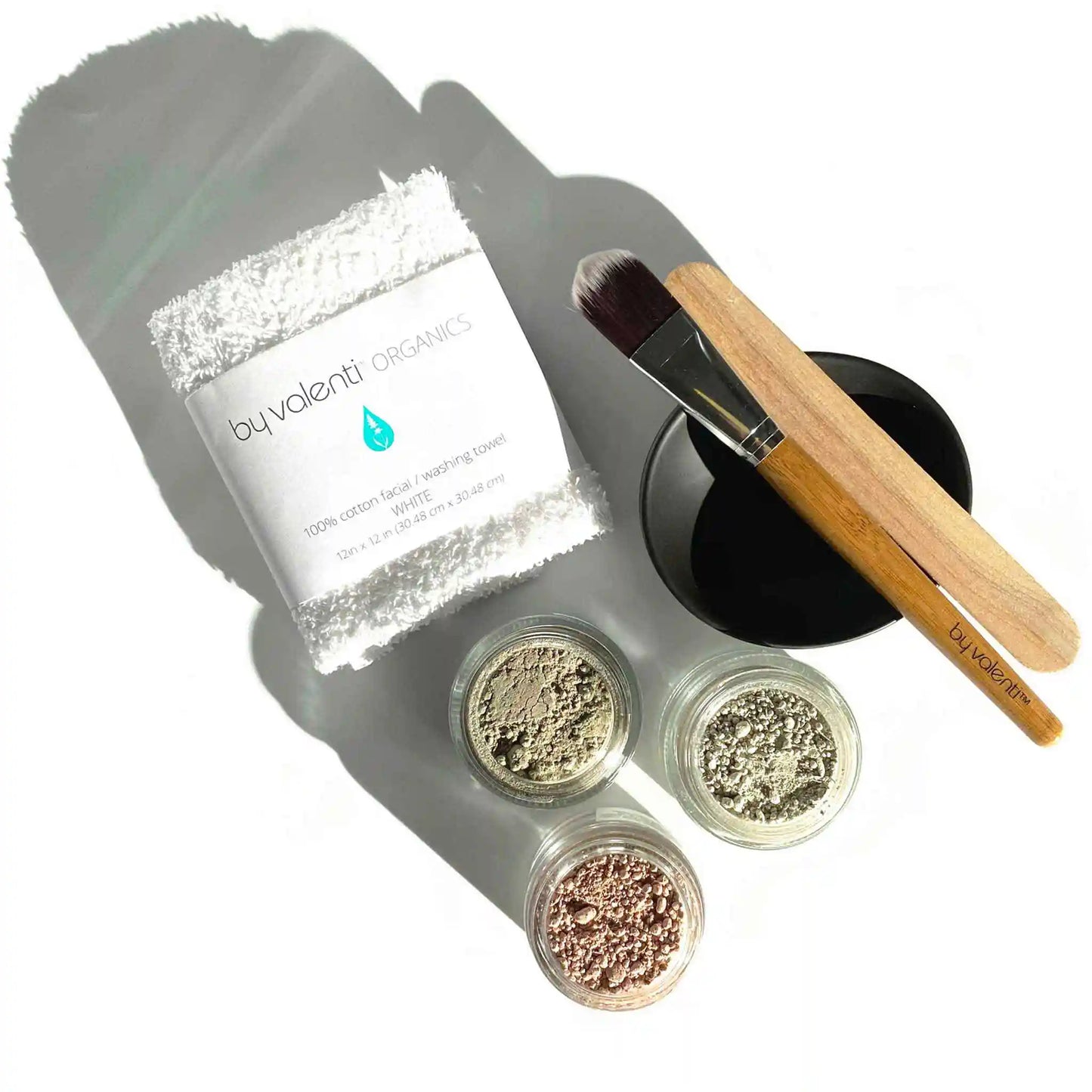 Facial Clay Mask Set with Mixing Bowl By Valenti Organics Clean Skincare