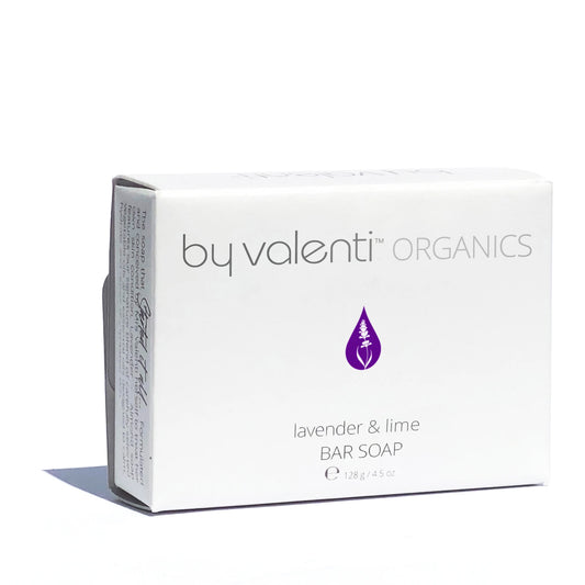 By Valenti Organics Lavender & Lime Moisturizing Soap Bar for Sensitive Skin By Valenti Organics Natural Soaps