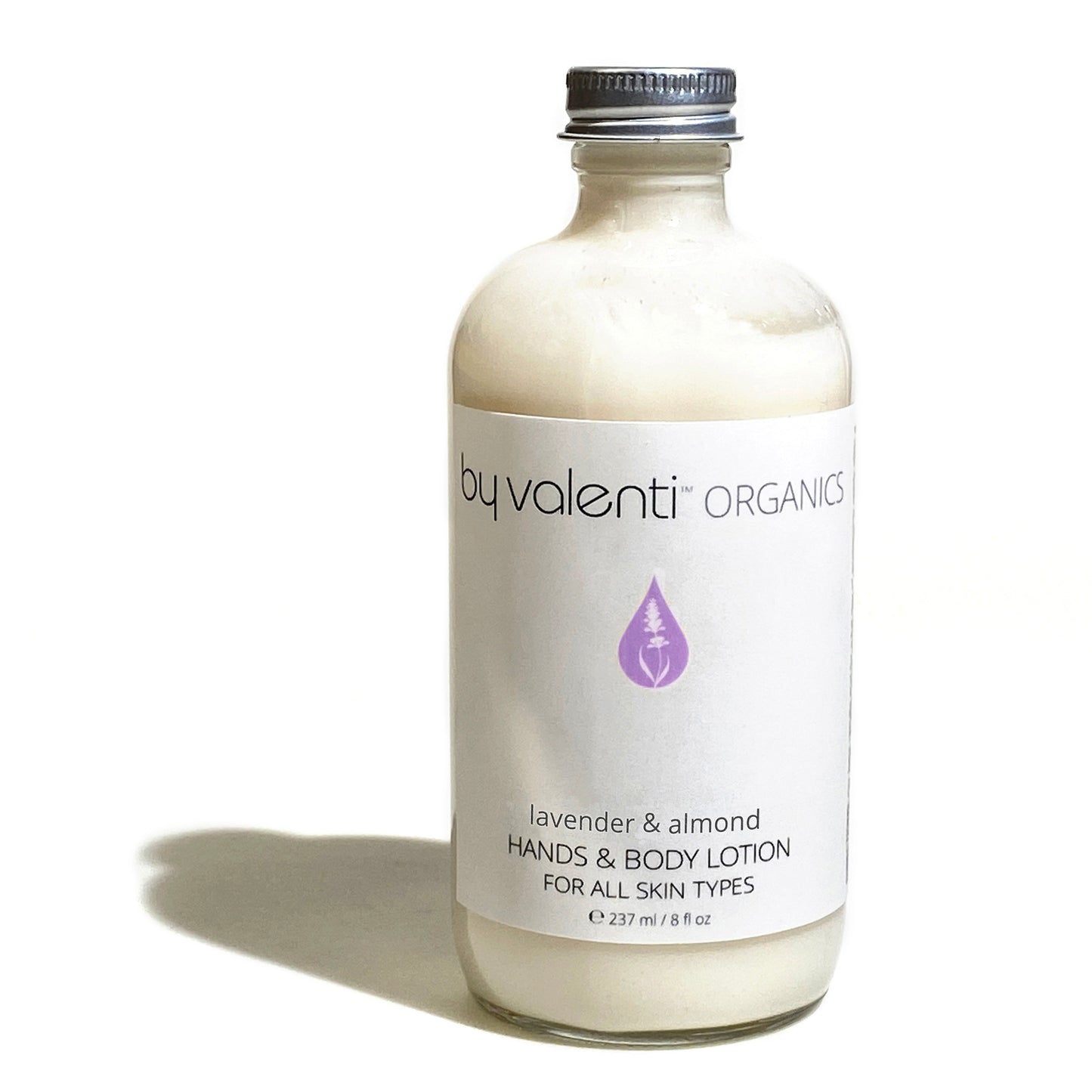 Lavender Almond Natural Moisturizing Hands and Body Lotion By Valenti Organics Cruelty Free Skin Care
