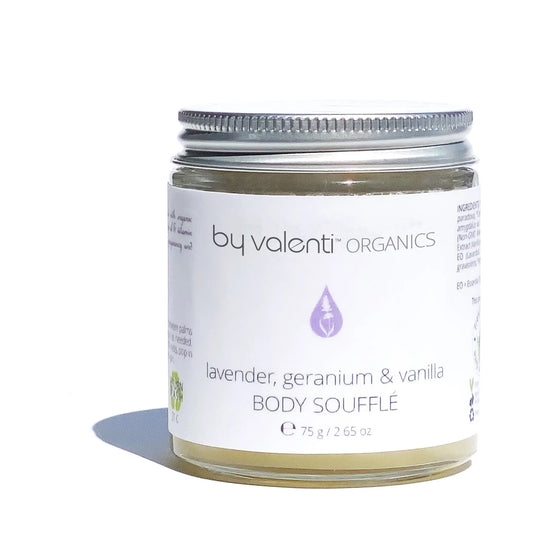 By Valenti Organics Lavender, Geranium & Vanilla Whipped Body Balm for Dry Skin
