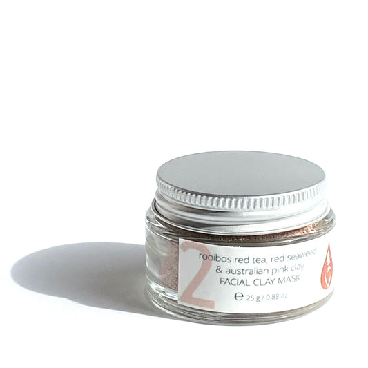 Rooibos Red Tea, Red Seaweed & Australian Pink Clay Beautifying Clay Mask By Valenti Organics Natural Skincare