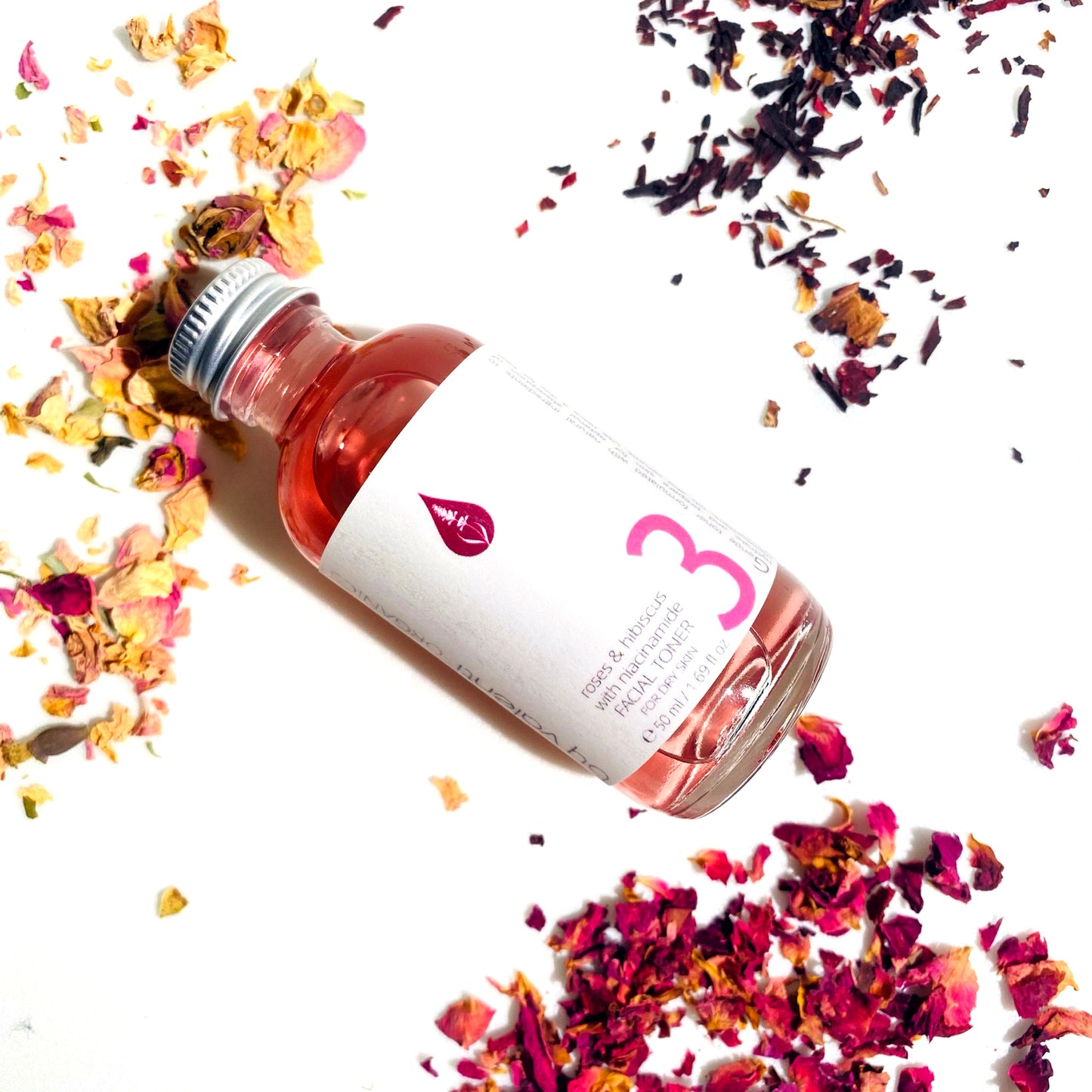 Roses & Hibiscus with Niacinamide Facial Toner for Dry Skin
